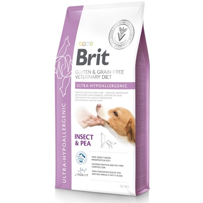 Brit veterinary Brit gf Ветеринарни диети за кучета Ултра-хипоалергенни насекоми 12кг