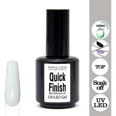 Quick Finish Improved Brilliant Uv Led Top gel 15ml