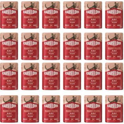 CARNILOVE Cat Pouch Gravy Rabbit Kittens 24x85 g
