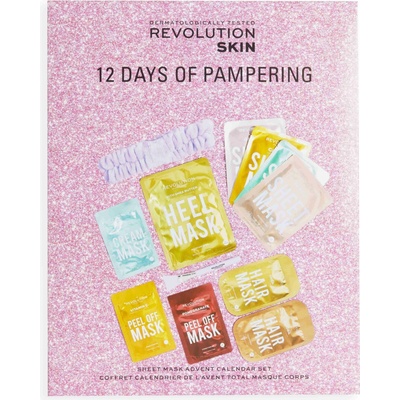 Adventní kalendář REVOLUTION Skin 12 Days of Face Body & Hair Mask Advent Calendar