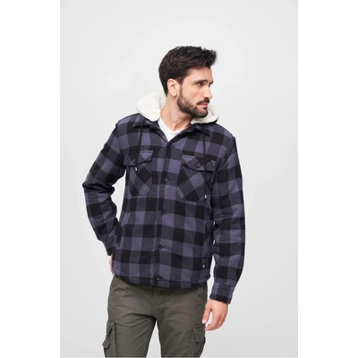 Lumberjacket Hooded černá šedá