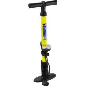 GEKO Ръчна колонна помпа с манометър PROFI 38x540mm Жълта G01281 (G01281)