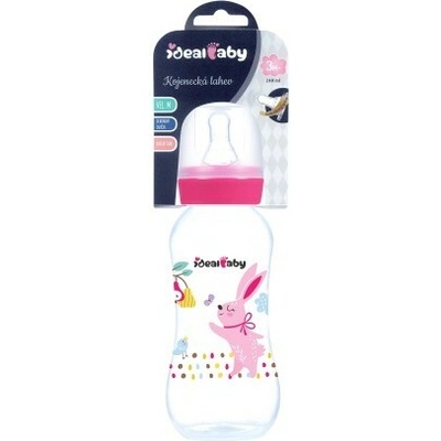 Ideal Baby Kojenecká láhev vel. M růžová/tmavě růžová 240 ml