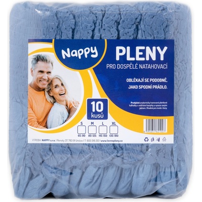 Nappy inkontinenčné nohavičky navliekacie L 10 ks biele