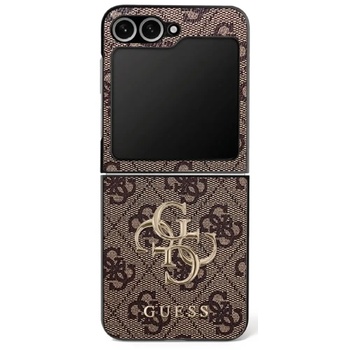 GUESS Big 4G Logo Classic Logo Case за Samsung Galaxy Z Flip 7 - кафяв