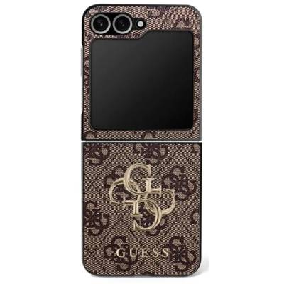 GUESS Big 4G Logo Classic Logo Case за Samsung Galaxy Z Flip 7 - кафяв