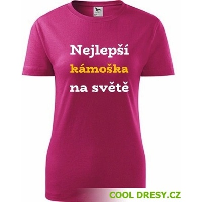 Purpurové dámské tričko nejlepší kámoška na světě dárky pro nejlepší kamarádku