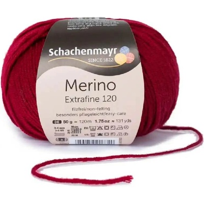 Schachenmayr Merino extrafine 120 Tmavě vínová 142