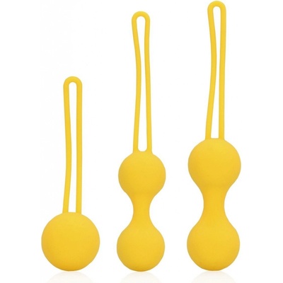 Shots Loveline Kegel Ball Exercise Set Lemonade Yellow, sada 3 silikonových vaginálních kuliček