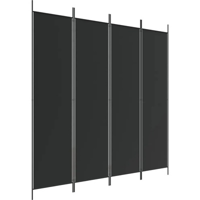 VidaXl paraván 4-panelový 350185 200 x 200 cm černý