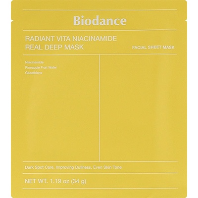 Biodance Radiant Vita Niacinamide Real Deep Mask хидрогелна маска с ниацинамид унисекс 1 бр
