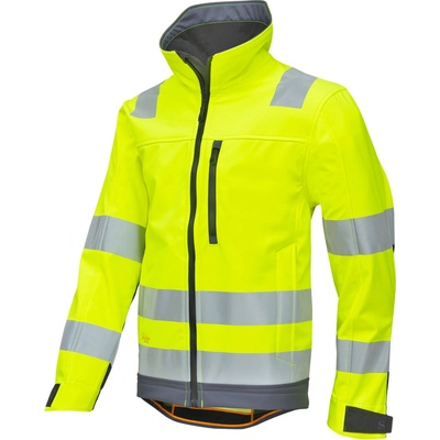 Snickers Workwear bunda reflexní AllroundWork softshell třída 3 žlutá