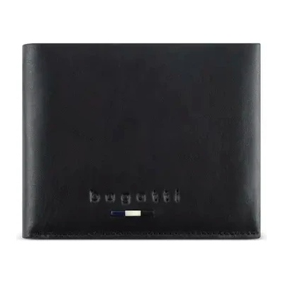 Bugatti Кожен портфейл за карти Bugatti Romeo, черен (49 4157 01)