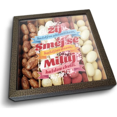 Sablio Mandle v čokoláde Ži Smej sa Miluj 4 x 80 g