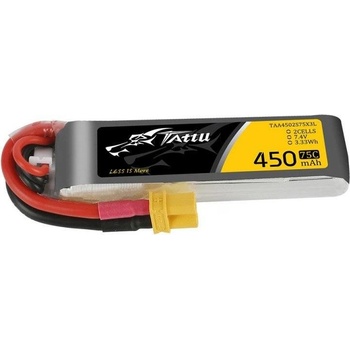 Tattu Baterie 75C 2S1P Long XT30 7,4V 450 mAh