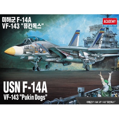 Academy Grumman F-14 A Tomcat US NAVY VF-143 Pukin Dogs Model Kit 12563 1:72