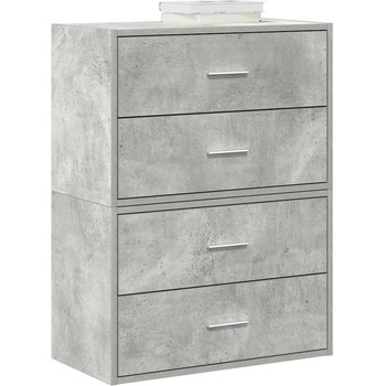 vidaXL Шкафове с 2 чекмеджета 2 бр сив 60x31x40 см инженерно дърво (858828)