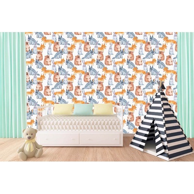 DIMEX ART Самозалепваща се флизелинова фототапета модел с горски животни 375 x 250 см