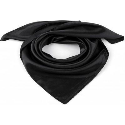 saténový šátek jednobarevný 10 černá – Zbozi.Blesk.cz