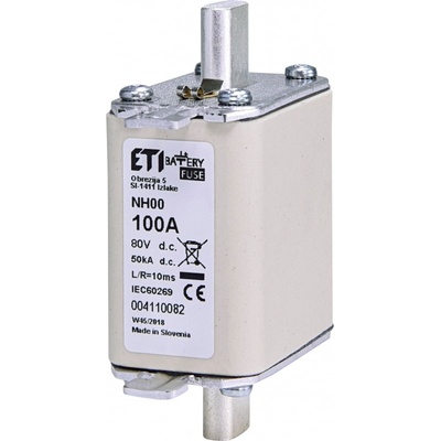Batériová poistka NH M00 bat 100A/80V DC