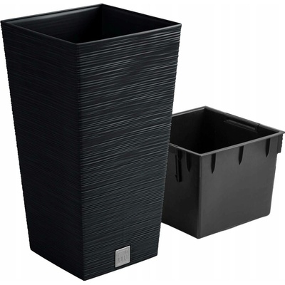 Prosperplast Květináč FURU SQUARE 29,5 cm antracit