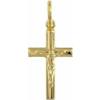 Infinitysilver Stříbrný pozlacený přívěsek křížek s Kristem NP