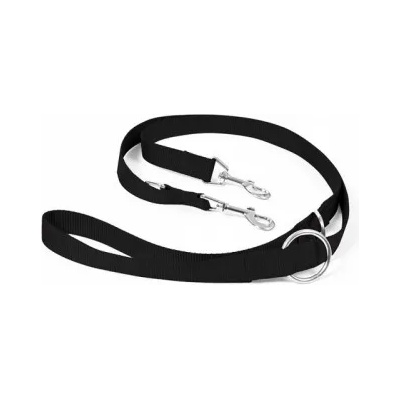 Duvoplus Nylon тренировъчен - работен, регулируем повод - черен, дължина 200 см, ширина 25 мм, Белгия - 0111000020