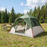 vidaXL Бърза палатка Зелено 305 x 275 x 190 см Полиестер и стомана (42028694) Палатка