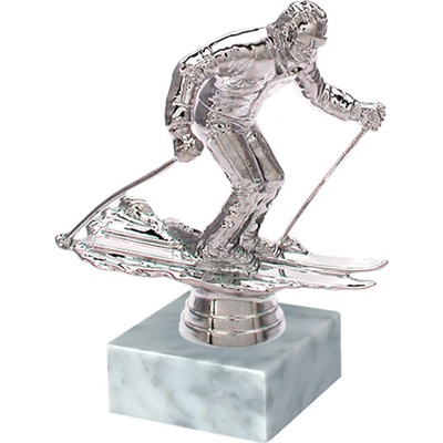 Soška lyžař sportovní pohár 11,7 cm stříbrná výška 11,7 cm