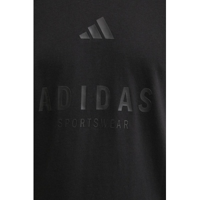 Adidas Памучна тениска adidas ALL SZN Graphic в черно с принт JJ3658 (JJ3658)