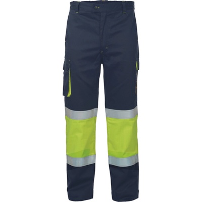 Cerva MULTINORM STRIP FR HV kalhoty žlutá/navy