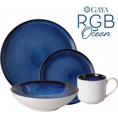 Lunasol Porcelánový set Gaya RGB Ocean 16 ks