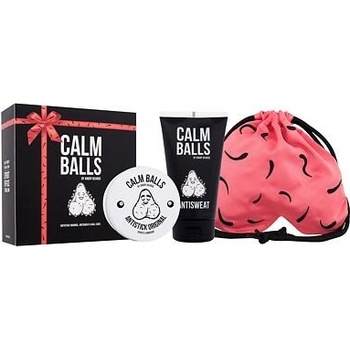 Angry Beards Calm Balls lubrikant Antistick 150 ml + deodorant na intimní partie Antisweat 150 ml + růžový pytlík dárková sada