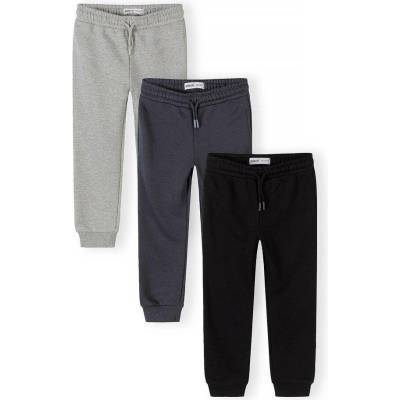 Minoti Tepláky slim-fit s elastickým pasem a stahovací šňůrkou 3pack 29FLEECE287
