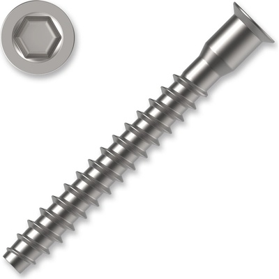 HASPL Vrut nábytkový - konfirmát 6,3x70 ZHH IMBUS ZB závit částečný