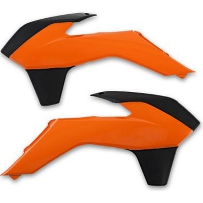 UFO kryty chladiče KTM SX/SXF 13-15, EXC 14-16 barva OEM (oranžová/černá)