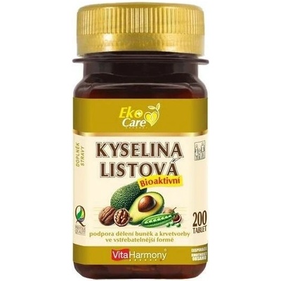VitaHarmony Kyselina listová methylfolát Bioaktivní 400 µg Eko 200 tablet