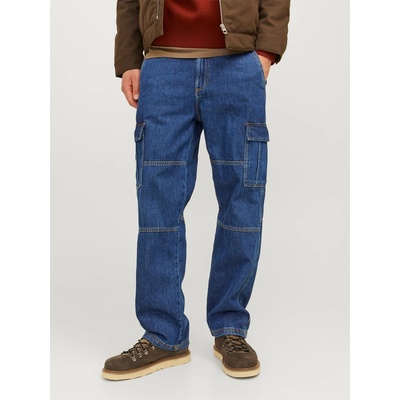Jack and Jones Дънки Jack and Jones Men's Eddie Wide Leg Jeans - Blue Denim