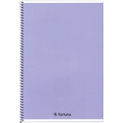 Fortuna Спирална тетрадка с подвързия FORTUNA Monocolor A/5 70 листа пастелно лилаво 01.02125 (01.02125)