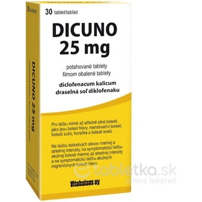 Dicuno 25 mg filmom obalené tablety tbl.flm.30 x 25 mg