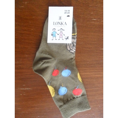 LONKA EDOREK dětské ponožky hnědé