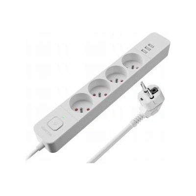 Defender SFS 133 power strip, 1.5 m, 4 outlets, 3x USB, white