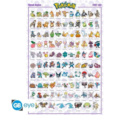 POKEMON - Poster Maxi 91.5x61 - Sinnoh Pokemon French, GBYDCO078