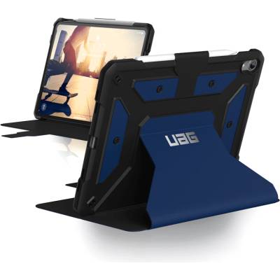 Urban Armor Gear Gear Metropolis Folio Case - удароустойчив хибриден кейс от най-висок клас за iPad Pro 11 (2018) (тъмносин)