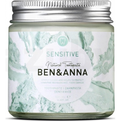 Ben&Anna Bieliaca na citlivé zuby v skle 100 ml