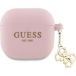 Guess GUA4LECG4P силиконов калъф за AirPods 4 розов 4G Charm (GUA4LECG4P)