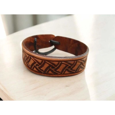 Naky kožený náramek na řemínek Fabián N0928