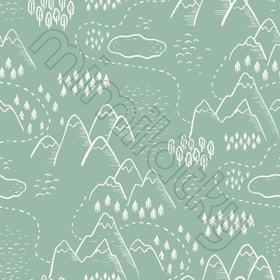 Softshell letní mapa horského dobrodružství mentolová by MIMI