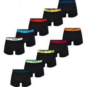 Lee Cooper Мъжки боксерки Lee Cooper Essential Boxer Trunk 10-Pack Mens - Black with Multi Band