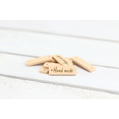 Pro Háčkování Hand made štítek obdélník přírodní béžový – Sleviste.cz